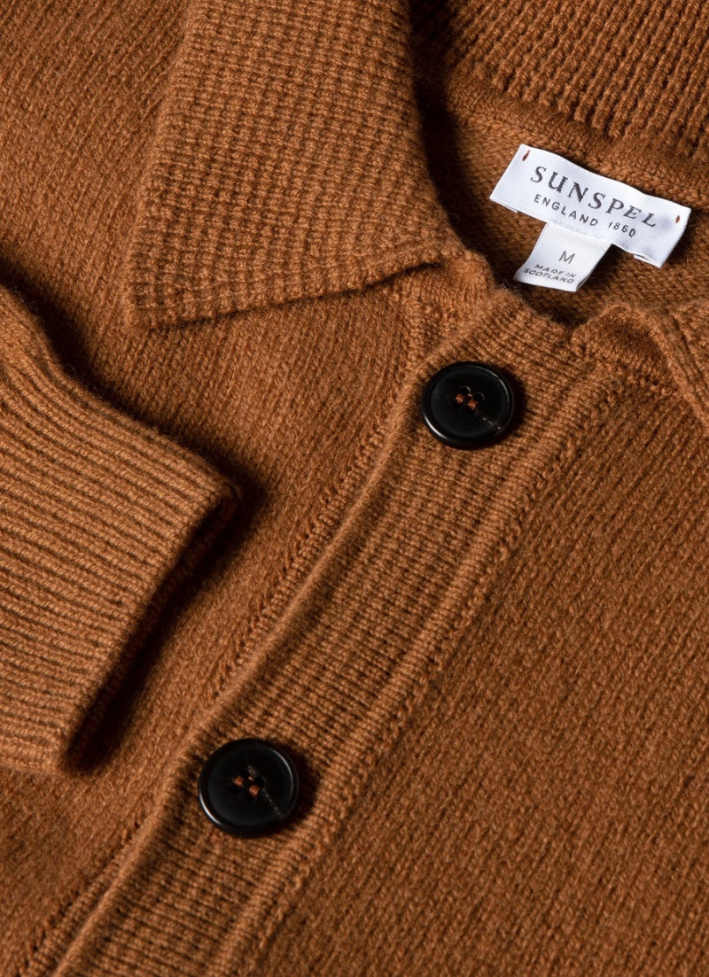 Brown Sunspel Lambswool Jacket | 49287-HBTD | USA