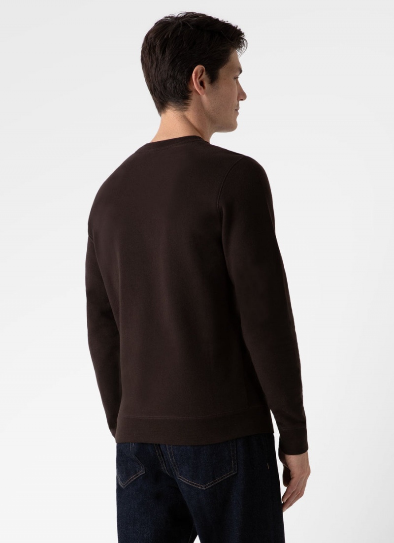 Brown Sunspel Loopback Sweatshirt | 97180-OBMT | USA