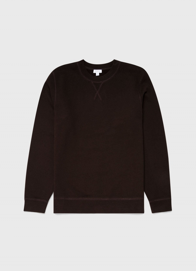 Brown Sunspel Loopback Sweatshirt | 97180-OBMT | USA