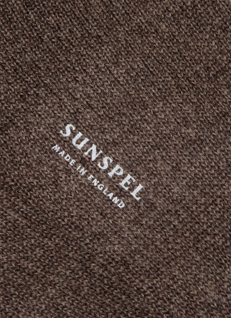 Brown Sunspel Merino Wool Socks | 57249-BWZP | USA