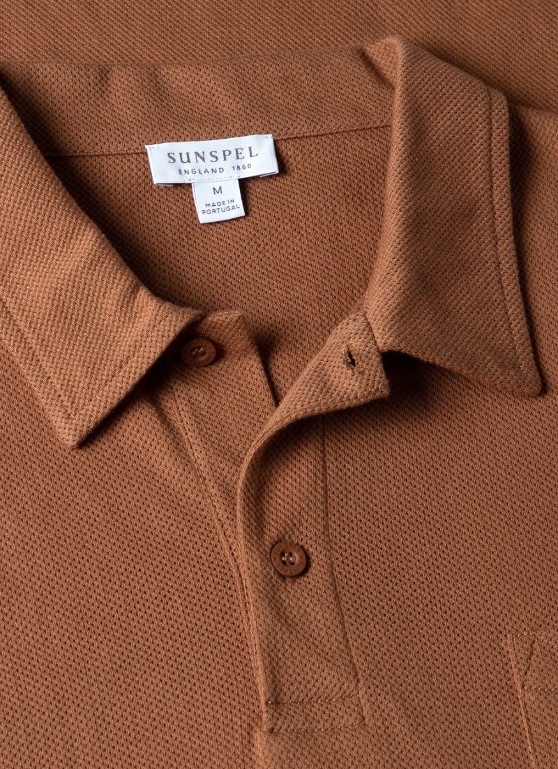 Brown Sunspel Riviera Polo Shirt | 50317-SRPZ | USA