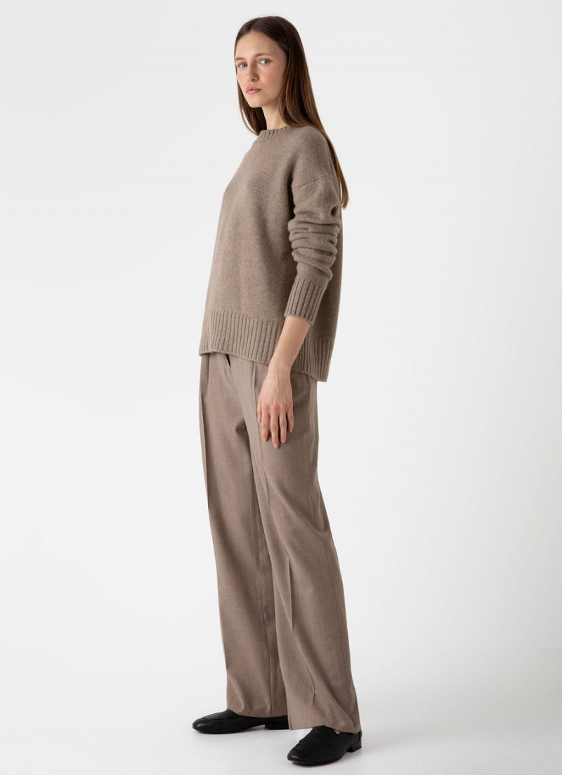 Brown Sunspel Roxburgh Cashmere Jumper | 28479-WLJR | USA