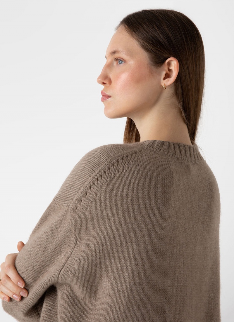 Brown Sunspel Roxburgh Cashmere Jumper | 28479-WLJR | USA