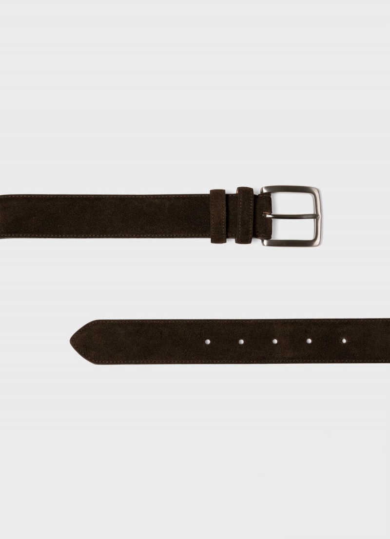 Brown Sunspel Suede Belt | 80953-TGYF | USA