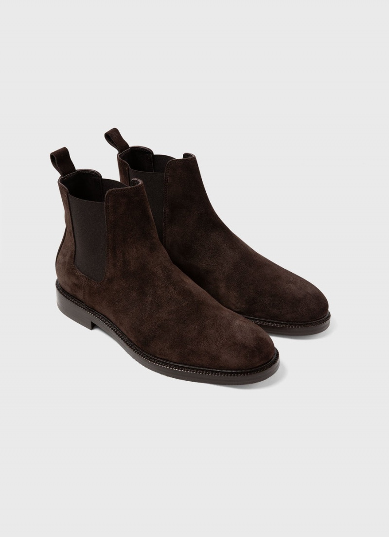 Brown Sunspel Suede Chelsea Boot | 19247-APSV | USA