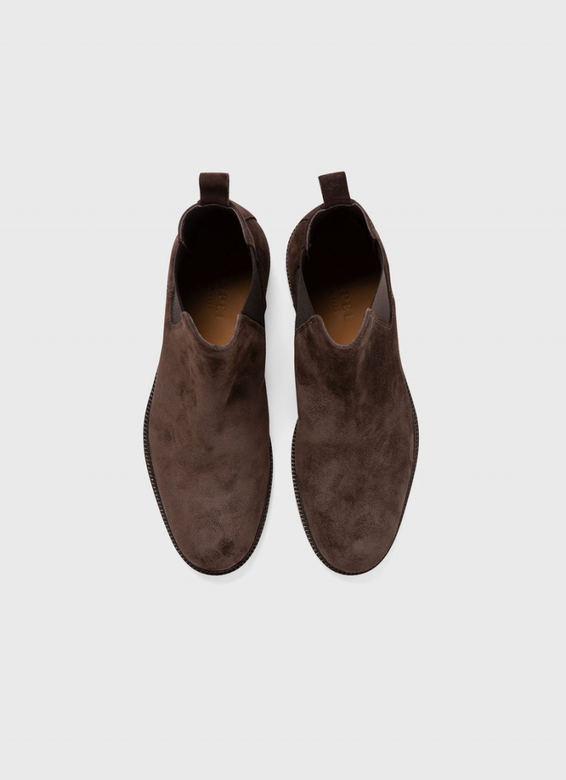 Brown Sunspel Suede Chelsea Boot | 19247-APSV | USA