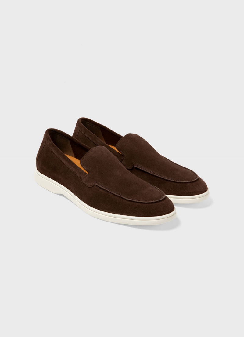 Brown Sunspel Suede Loafer | 72164-WBSD | USA