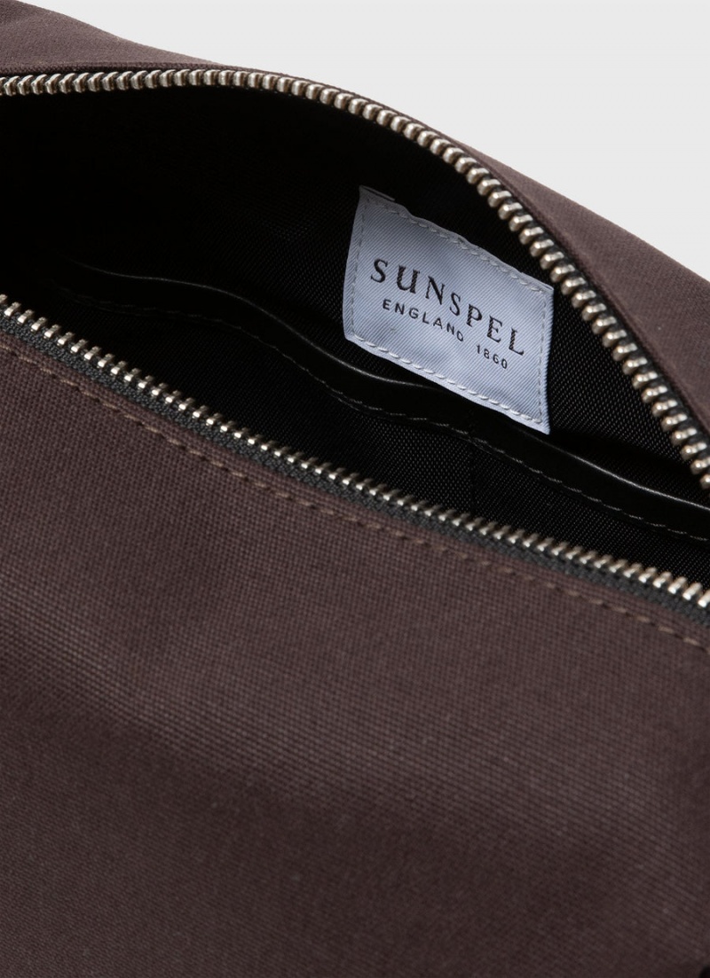 Brown Sunspel Washbag | 16024-JLAQ | USA