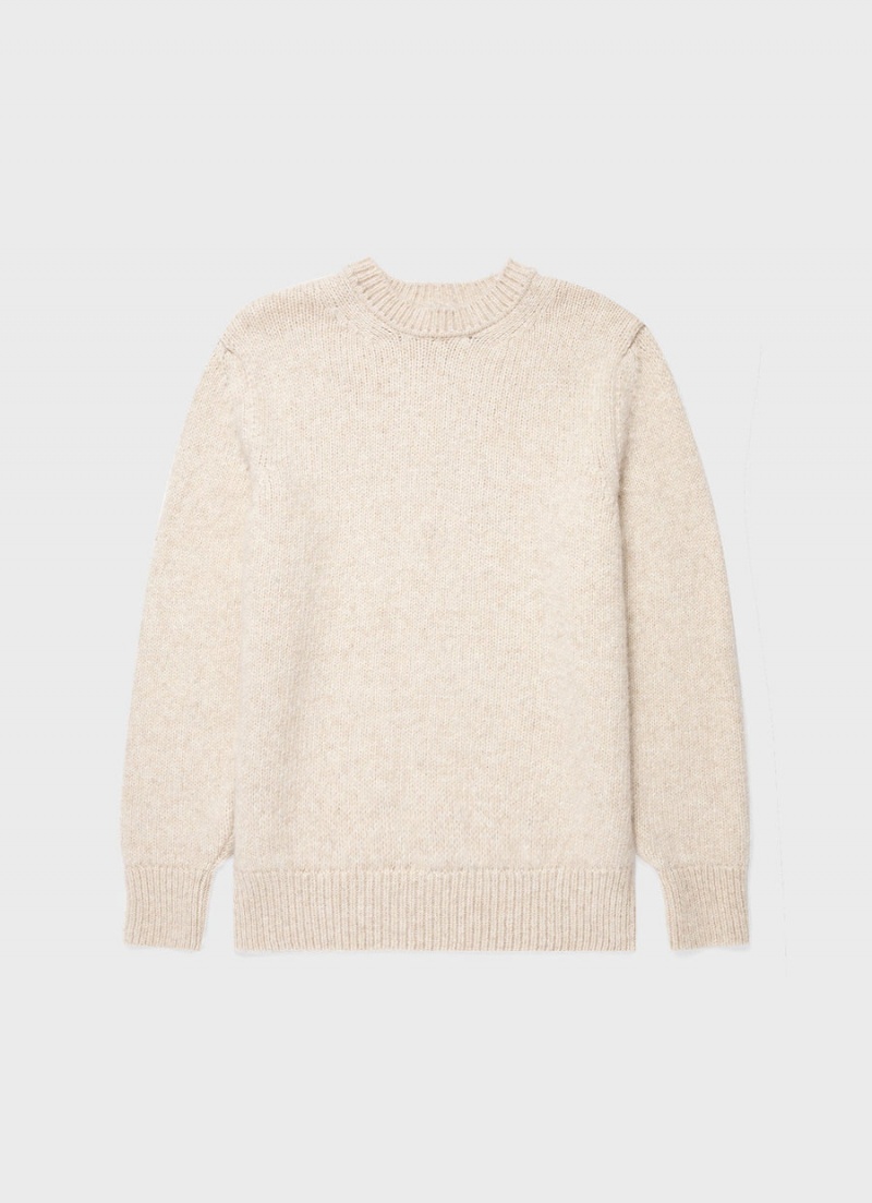 Ecru Sunspel Alpaca Wool Jumper | 97826-DAJS | USA