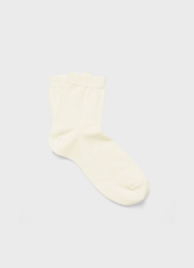 Ecru Sunspel Ankle Socks | 16083-CSPY | USA