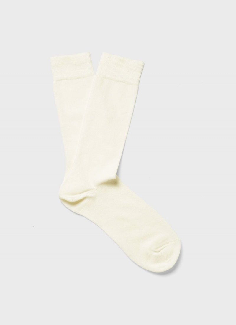 Ecru Sunspel Cotton Socks | 83691-SEFU | USA