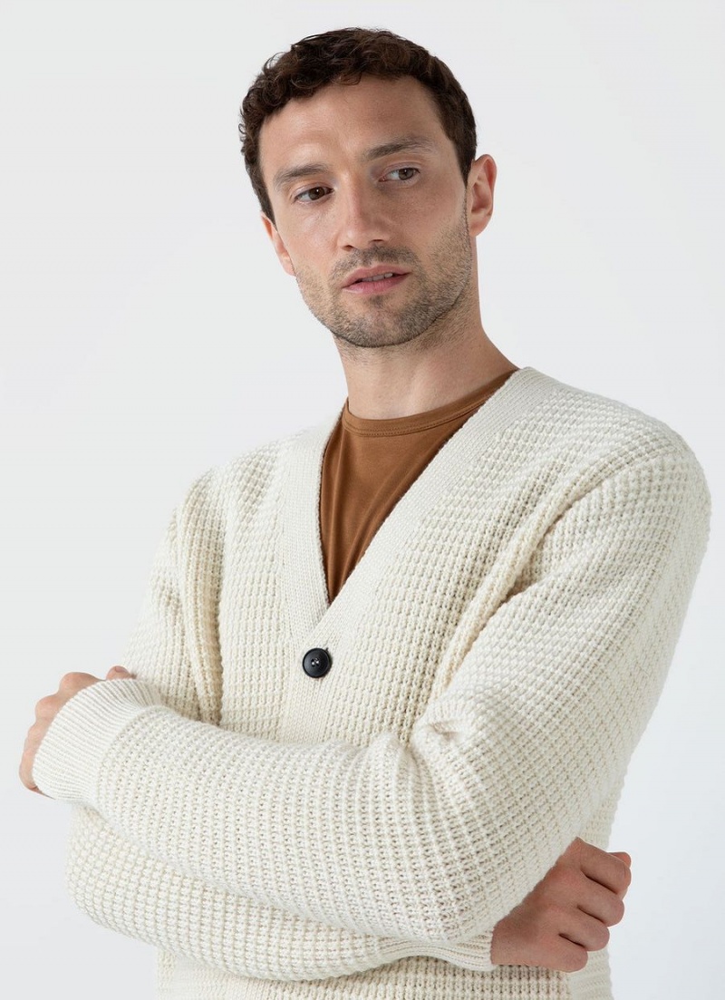 Ecru Sunspel Fisherman Cardigan | 10987-ZREQ | USA