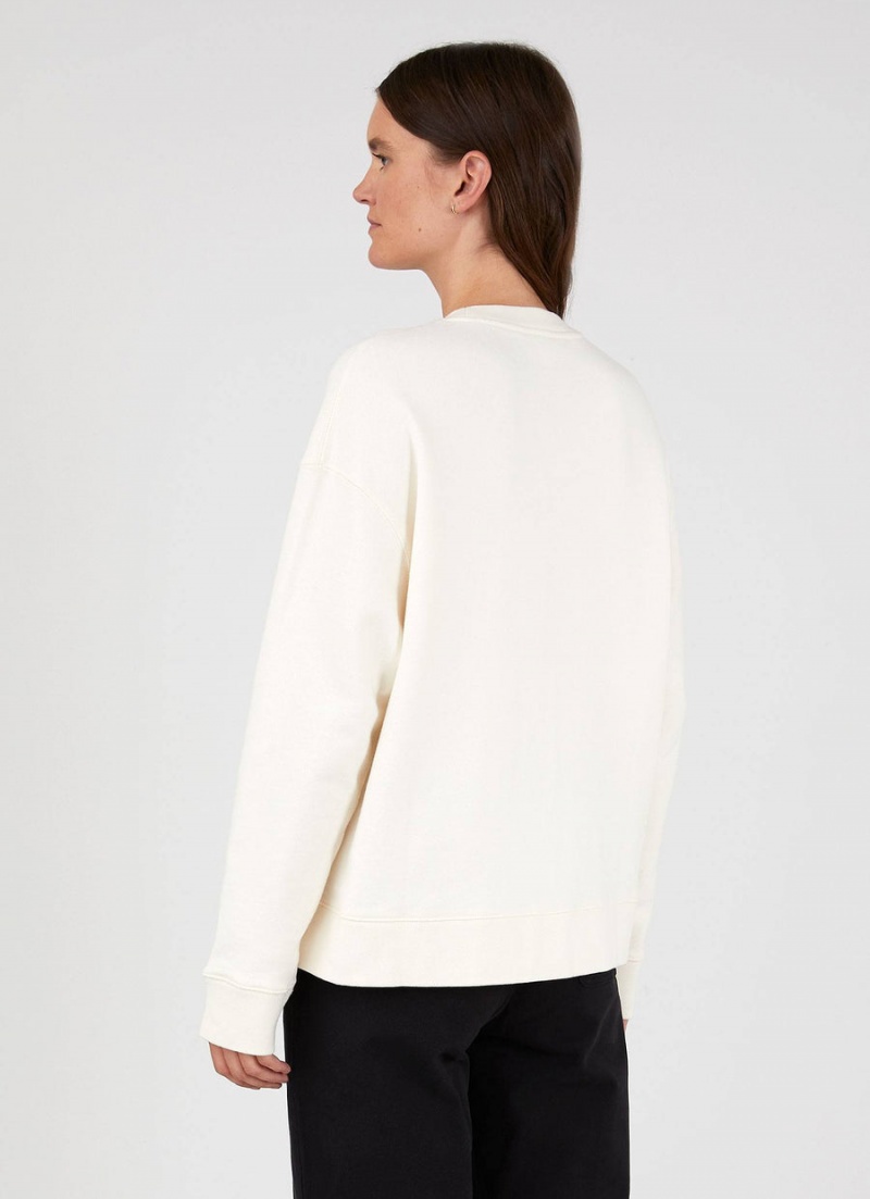 Ecru Sunspel Relaxed Loopback Sweatshirt | 13826-FBGE | USA