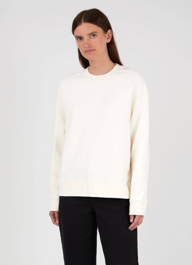 Ecru Sunspel Relaxed Loopback Sweatshirt | 13826-FBGE | USA