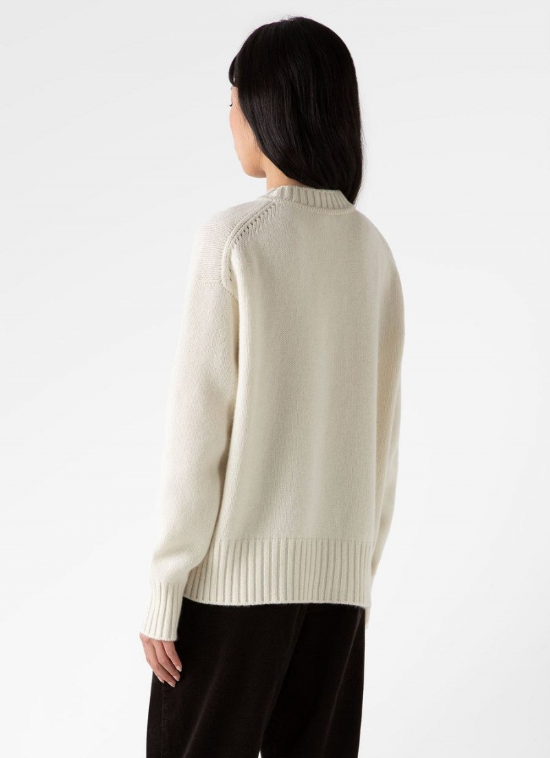 Ecru Sunspel Roxburgh Cashmere Jumper | 46571-NBHL | USA