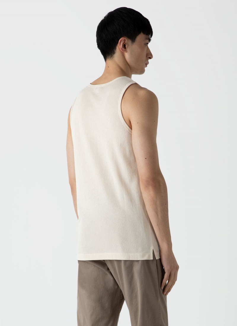 Ecru Sunspel Sunspel x MR PORTER Riviera Tank | 08752-FDLO | USA