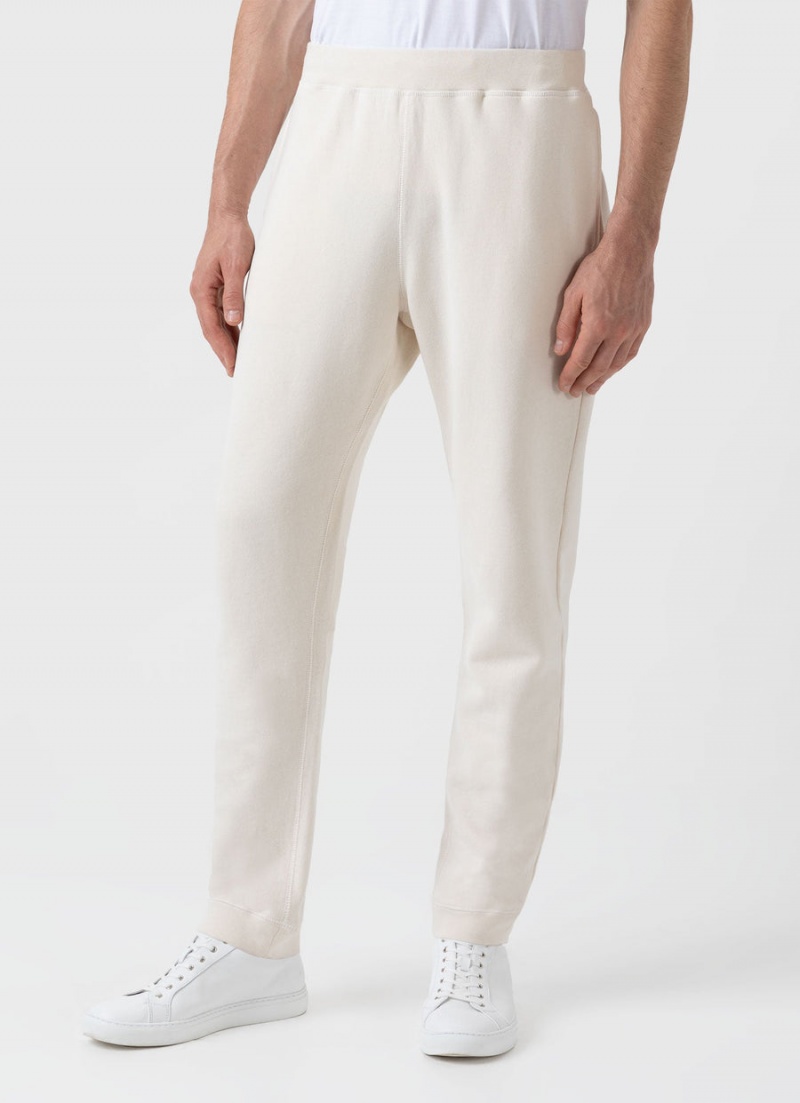 Ecru Sunspel Undyed Loopback Sweatpants | 18405-QSME | USA