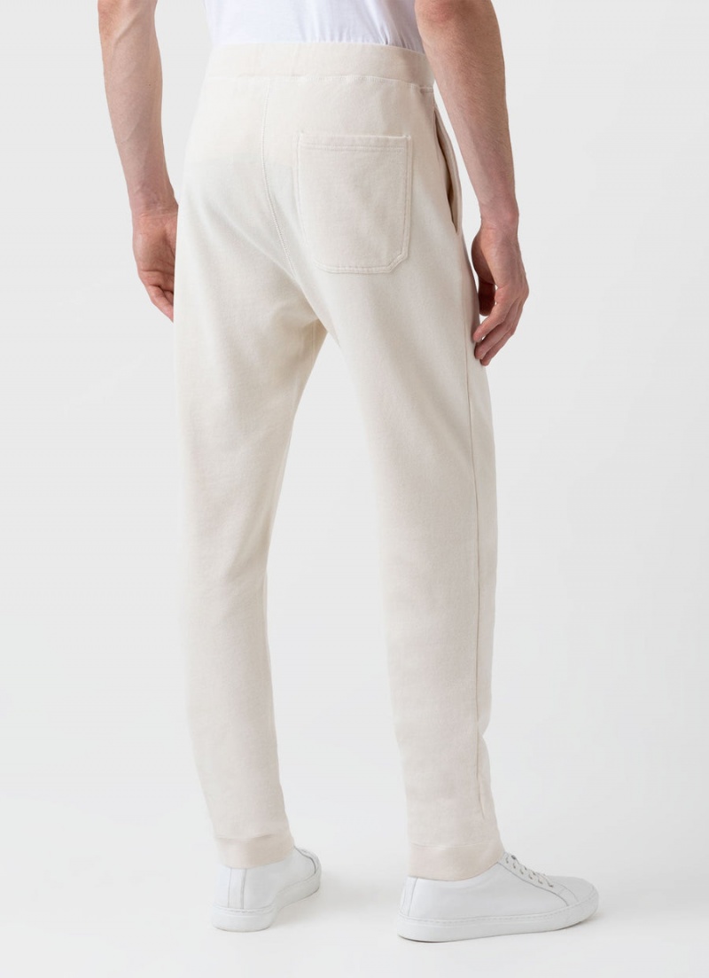 Ecru Sunspel Undyed Loopback Sweatpants | 18405-QSME | USA