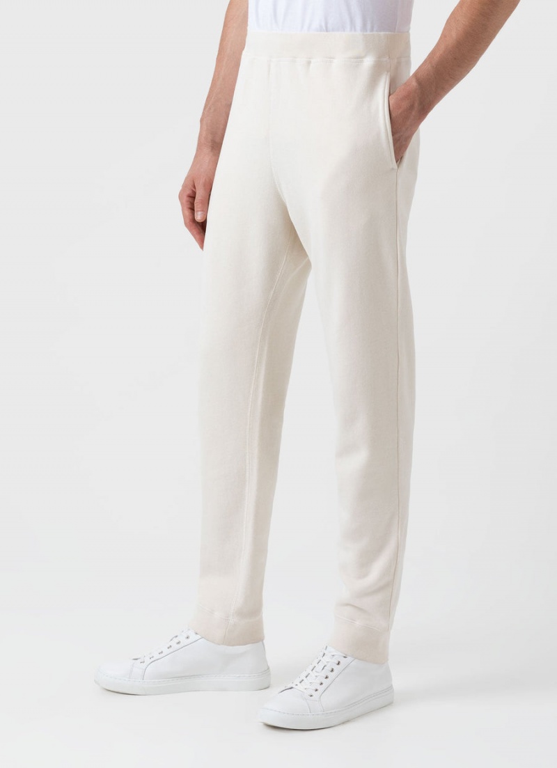 Ecru Sunspel Undyed Loopback Sweatpants | 18405-QSME | USA