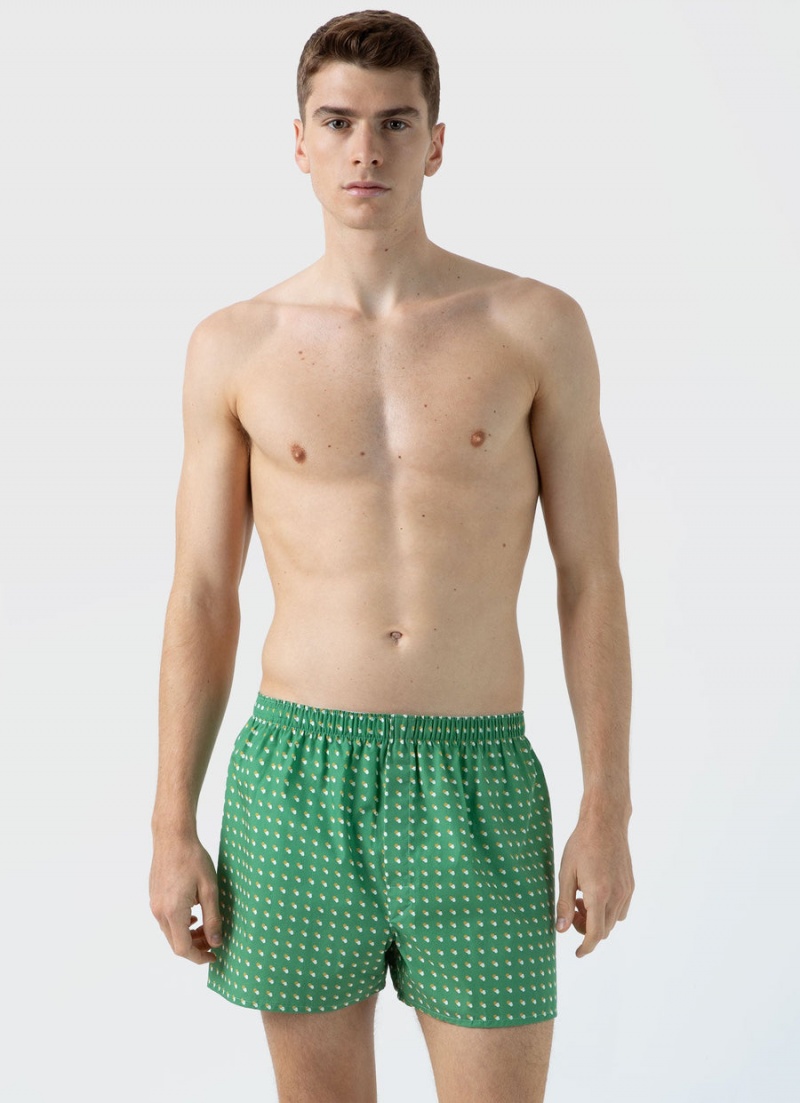 Green Sunspel Classic Boxer Shorts | 64182-ZCGO | USA