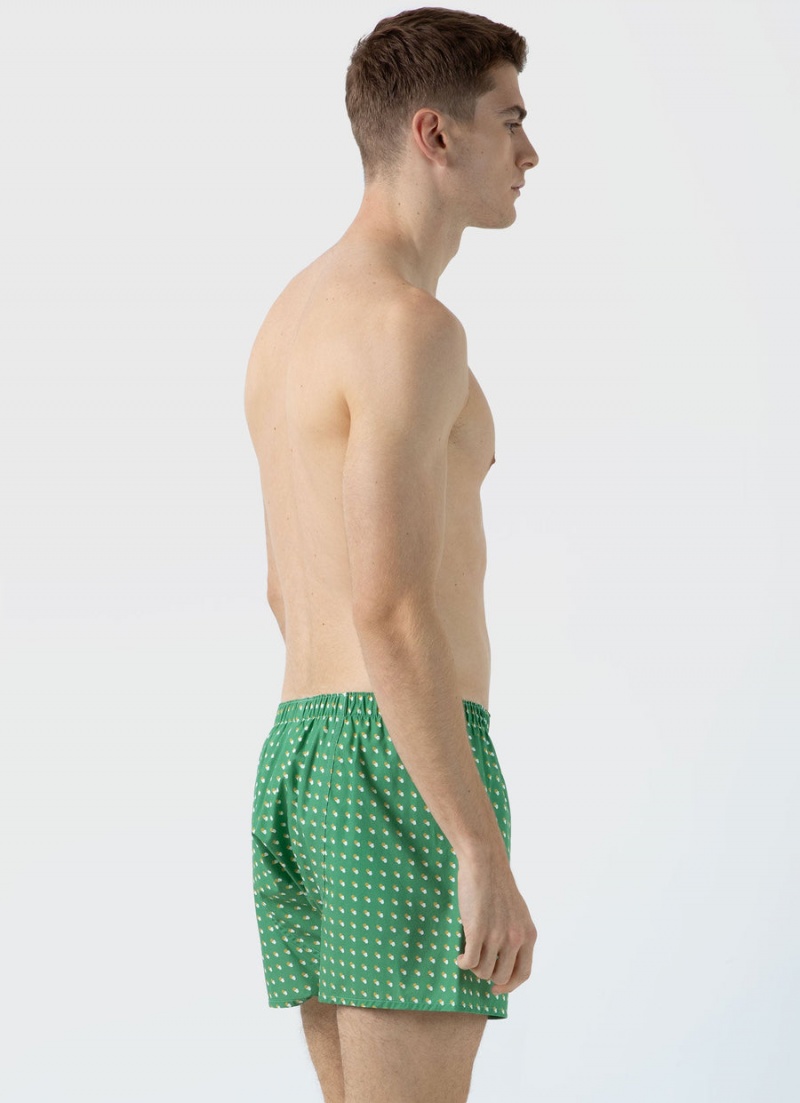 Green Sunspel Classic Boxer Shorts | 64182-ZCGO | USA