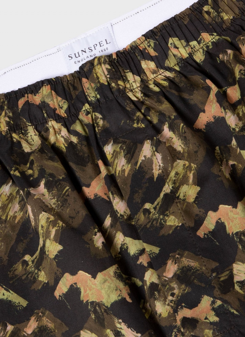 Green Sunspel Classic Boxer Shorts in Liberty Fabric | 40691-NQGI | USA