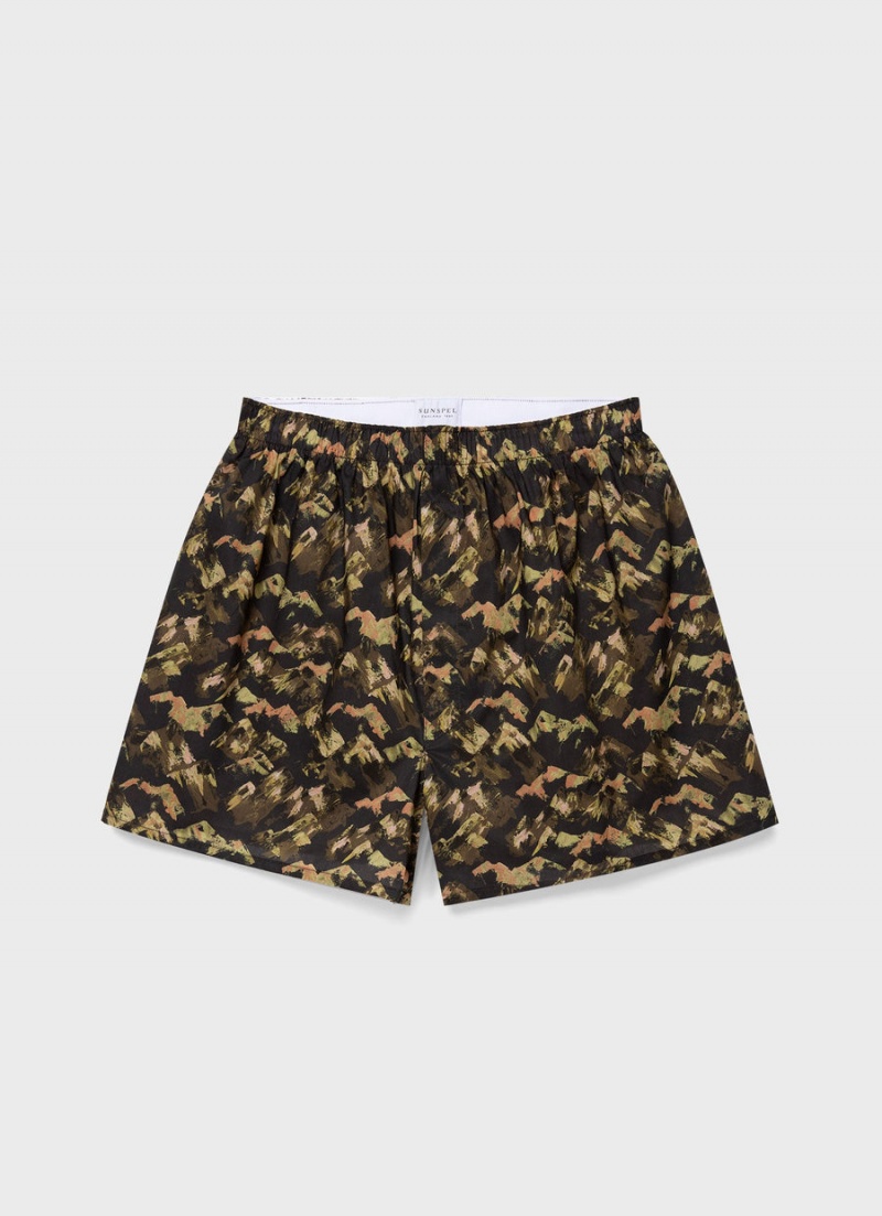 Green Sunspel Classic Boxer Shorts in Liberty Fabric | 40691-NQGI | USA