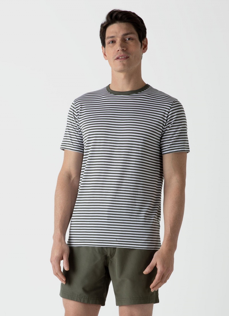 Green Sunspel Classic T-shirt | 26853-DYIW | USA