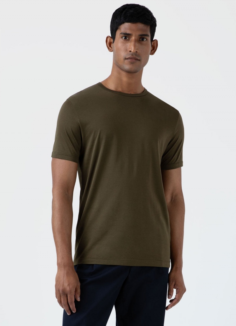 Green Sunspel Classic T-shirt | 62453-SAGZ | USA