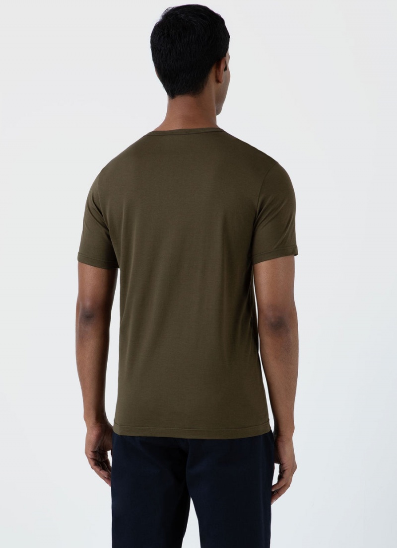 Green Sunspel Classic T-shirt | 62453-SAGZ | USA