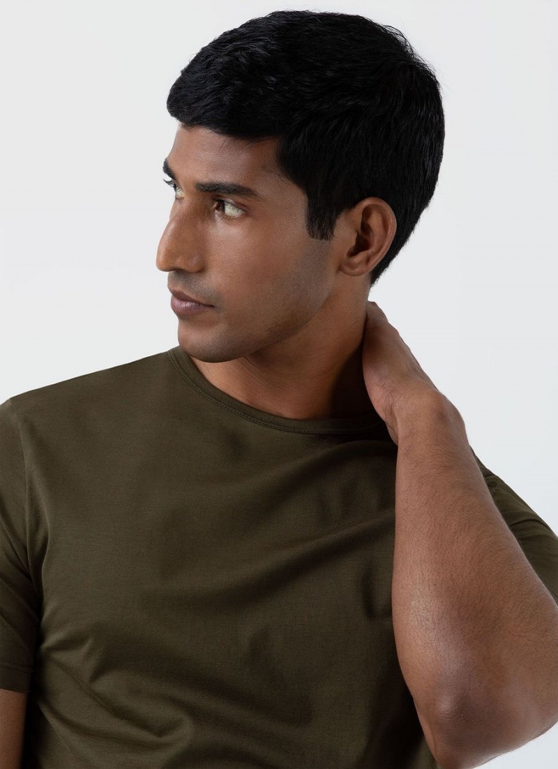 Green Sunspel Classic T-shirt | 62453-SAGZ | USA