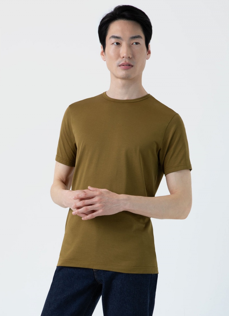 Green Sunspel Classic T-shirt | 67490-CJSL | USA