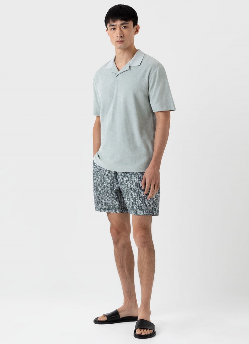 Green Sunspel Drawstring Swim Shorts | 04218-PGRO | USA