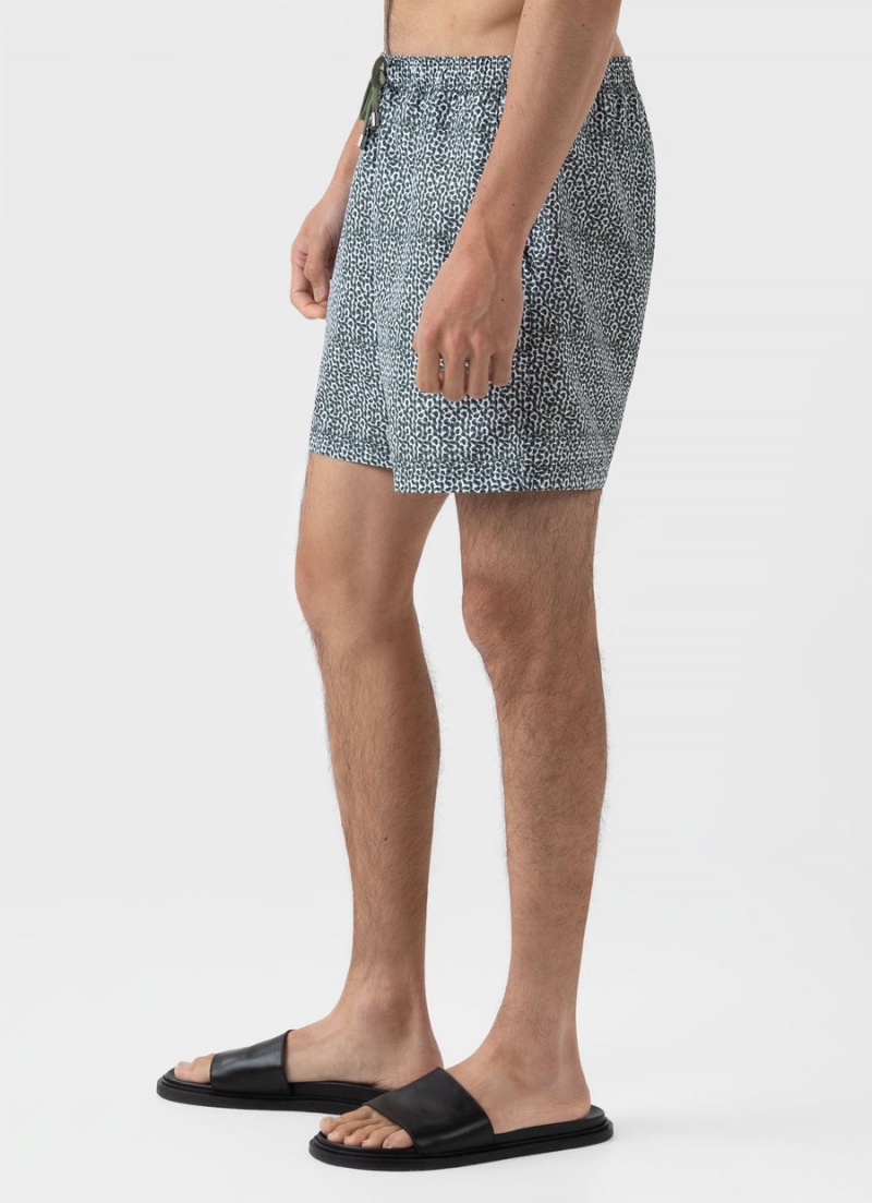 Green Sunspel Drawstring Swim Shorts | 04218-PGRO | USA