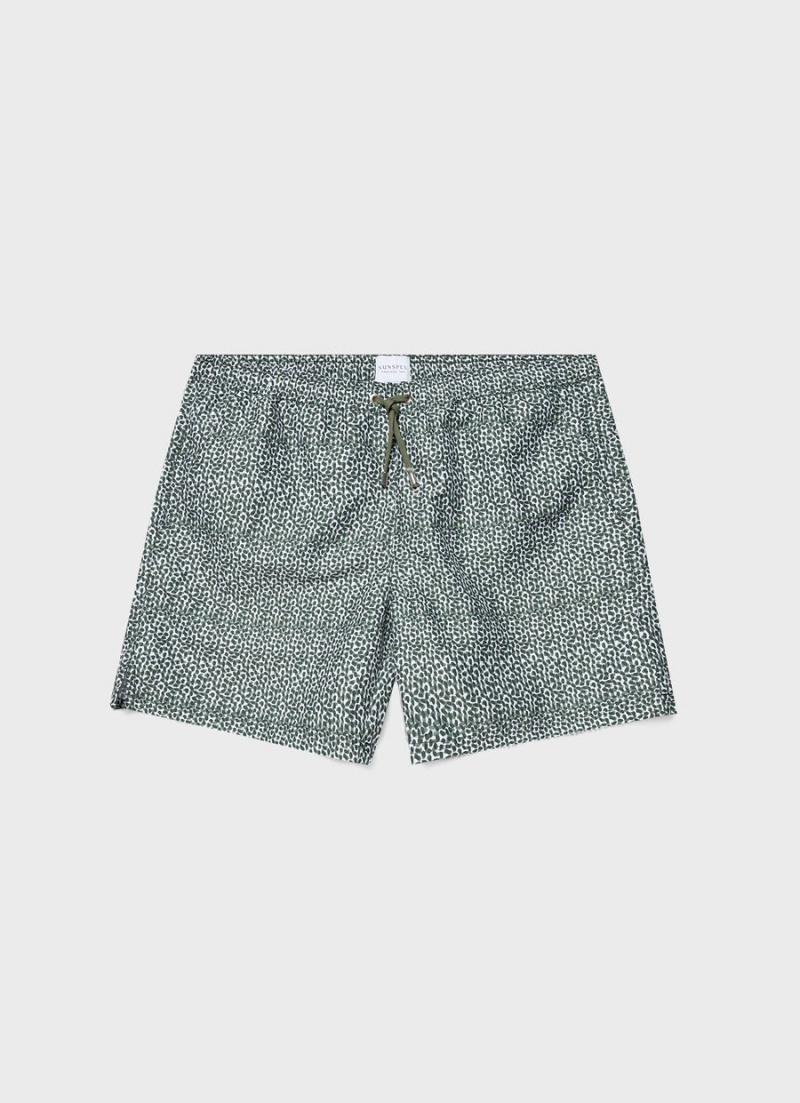 Green Sunspel Drawstring Swim Shorts | 04218-PGRO | USA