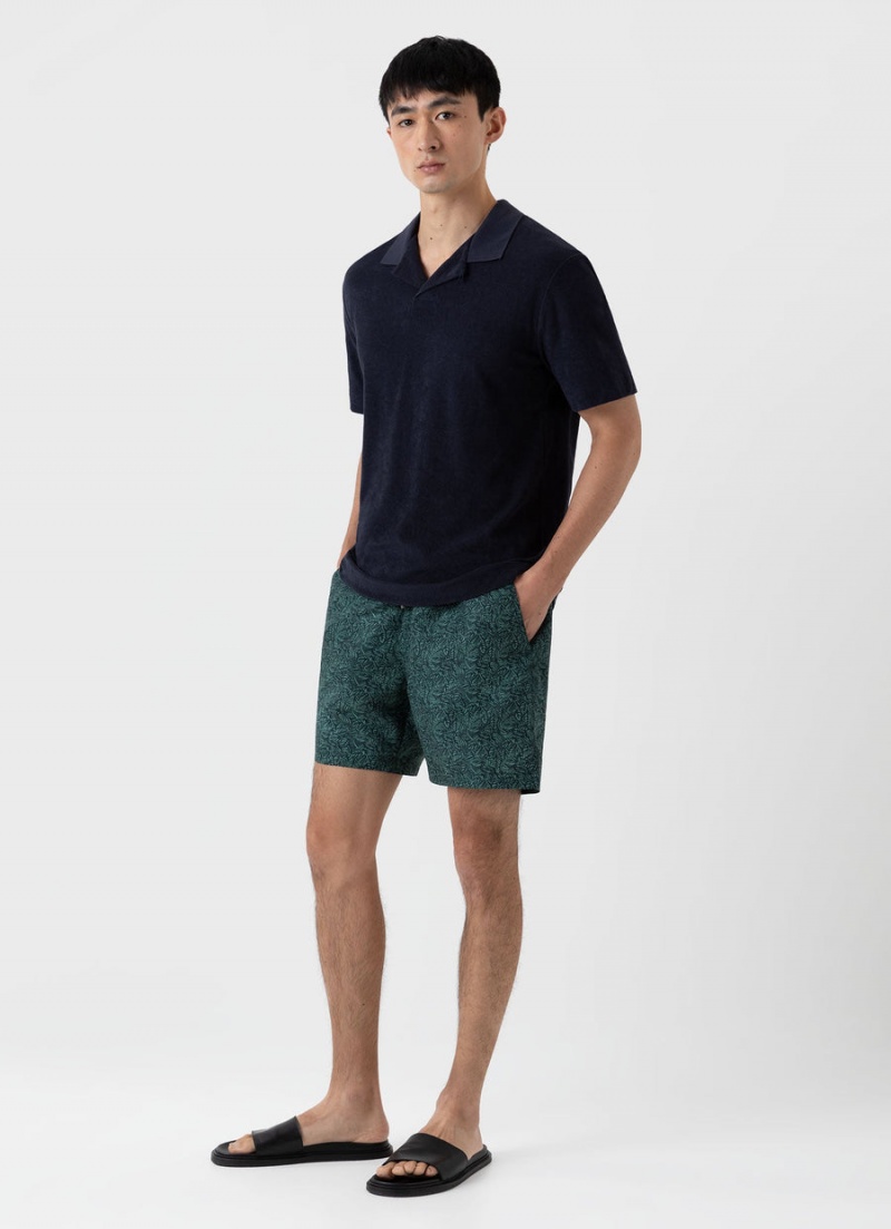 Green Sunspel Drawstring Swim Shorts | 71980-JUEV | USA