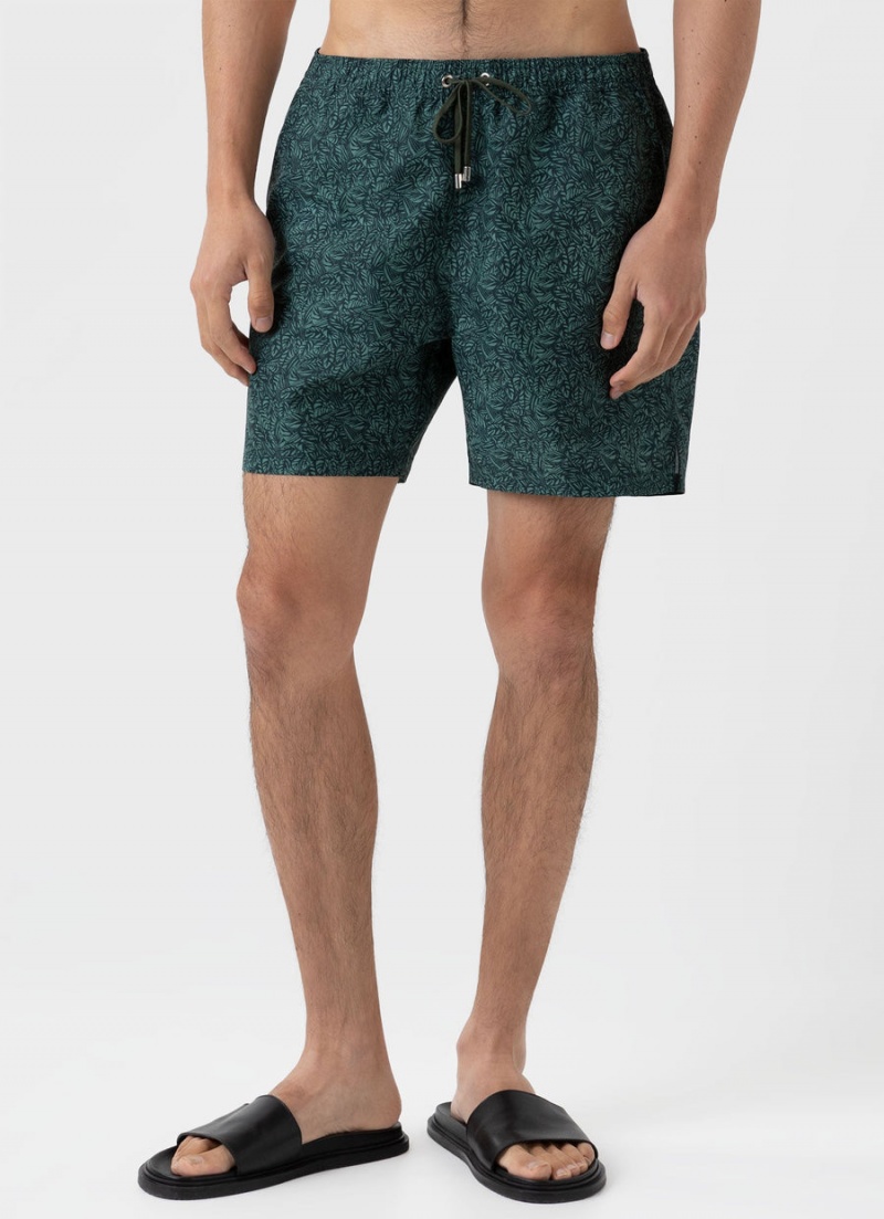 Green Sunspel Drawstring Swim Shorts | 71980-JUEV | USA