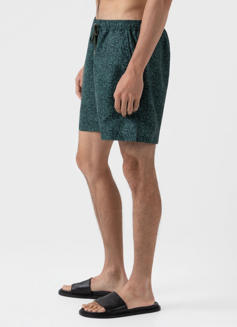 Green Sunspel Drawstring Swim Shorts | 71980-JUEV | USA