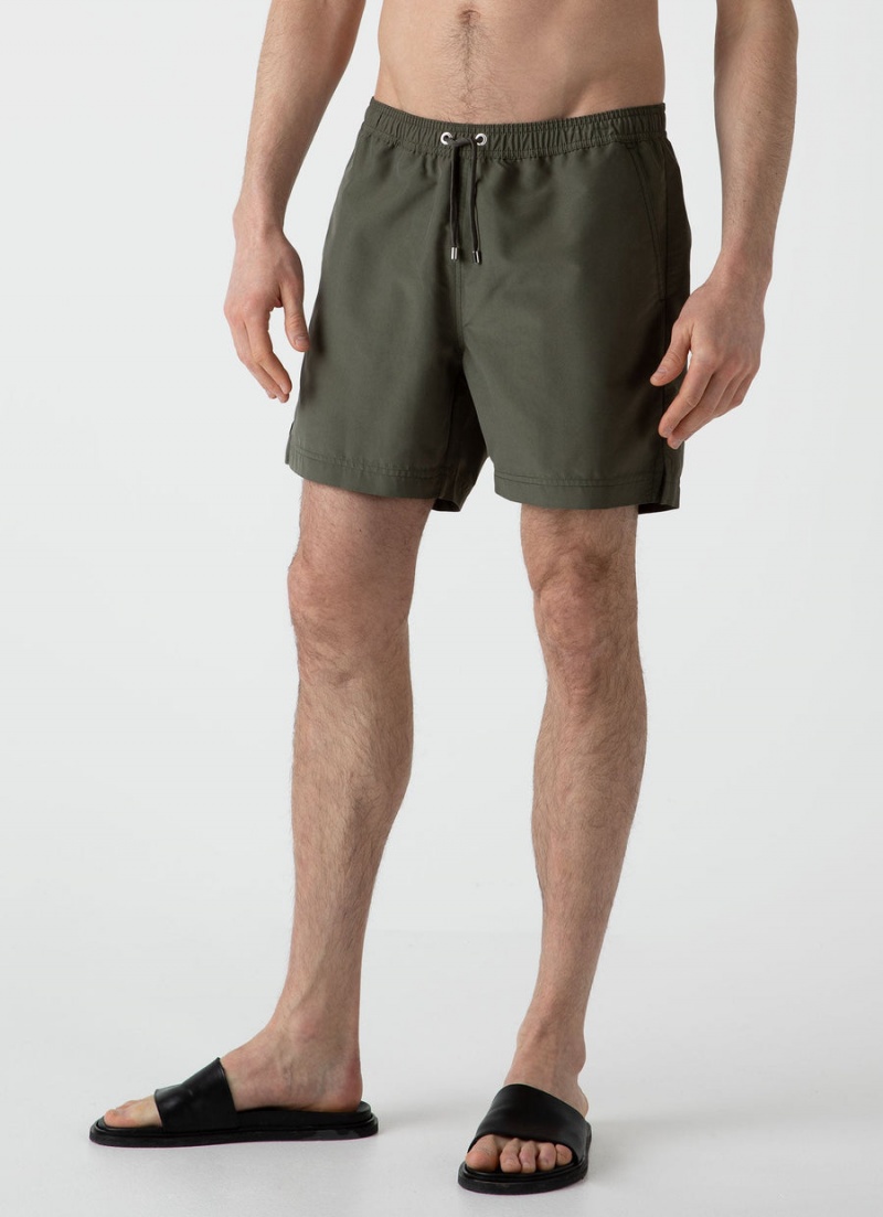 Green Sunspel Drawstring Swim Shorts | 80312-EJYB | USA