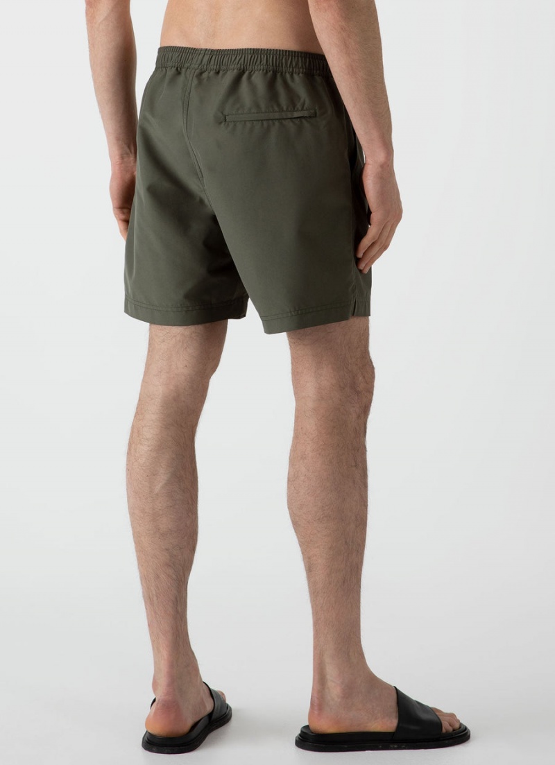 Green Sunspel Drawstring Swim Shorts | 80312-EJYB | USA