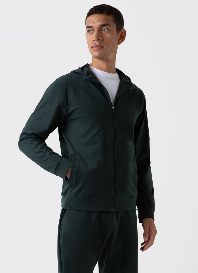 Green Sunspel DriRelease Active Hoody | 73452-AWEQ | USA