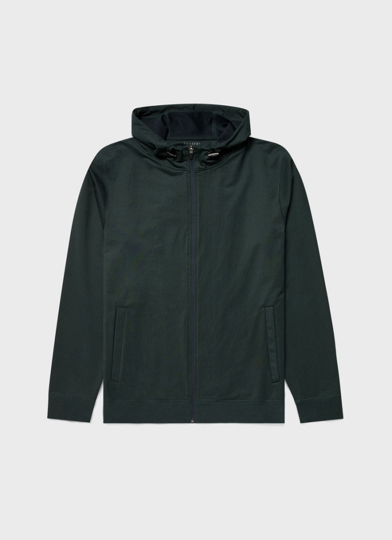 Green Sunspel DriRelease Active Hoody | 73452-AWEQ | USA