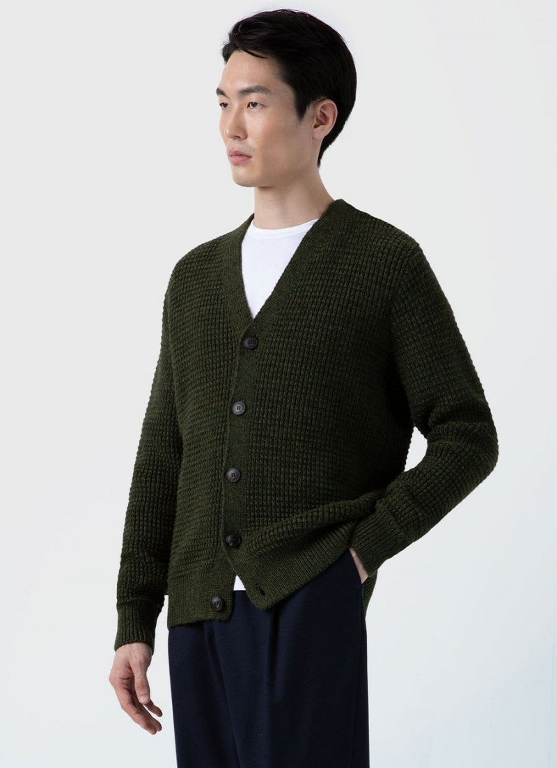 Green Sunspel Fisherman Cardigan | 43062-FUAV | USA