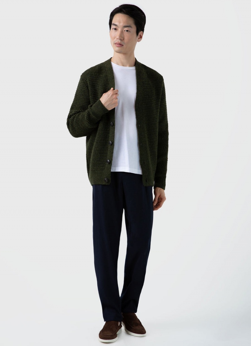 Green Sunspel Fisherman Cardigan | 43062-FUAV | USA