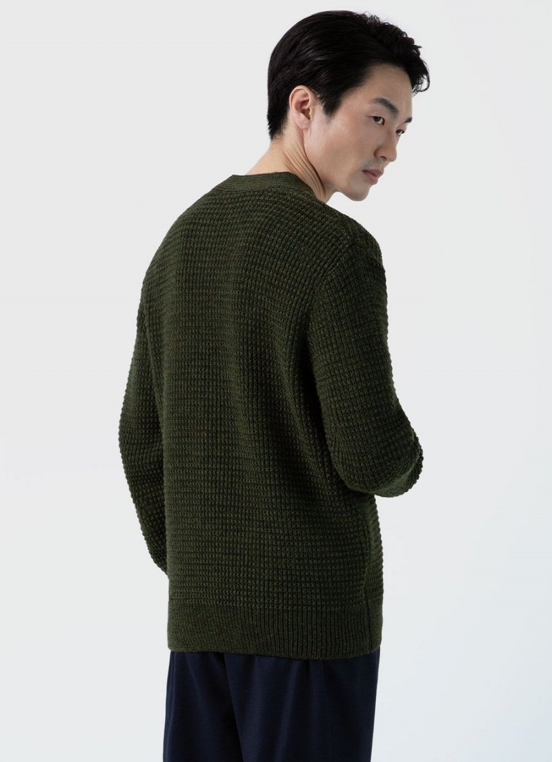 Green Sunspel Fisherman Cardigan | 43062-FUAV | USA