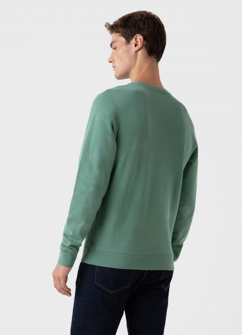 Green Sunspel Loopback Sweatshirt | 75914-MPWK | USA