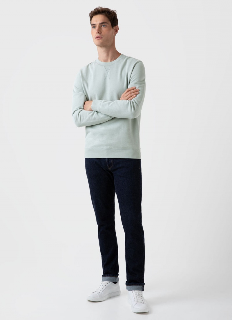 Green Sunspel Loopback Sweatshirt | 76918-EZHI | USA