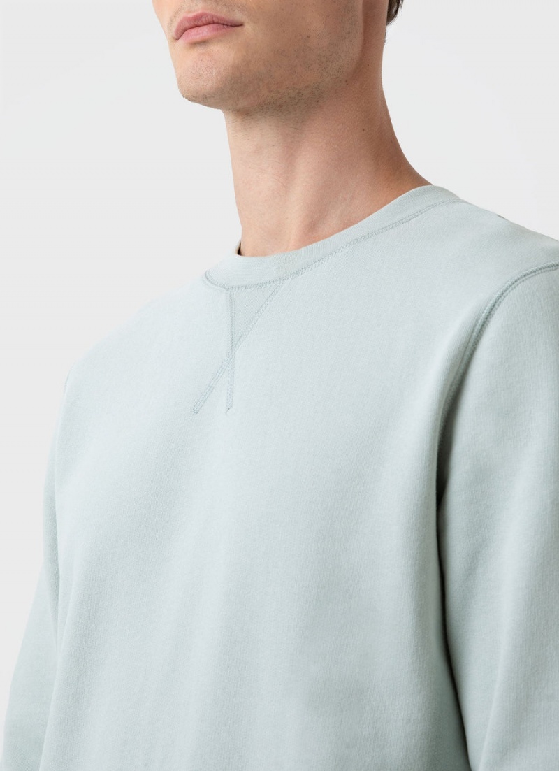 Green Sunspel Loopback Sweatshirt | 76918-EZHI | USA