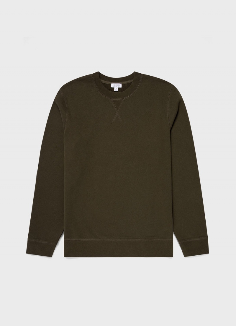 Green Sunspel Loopback Sweatshirt | 92305-VZHI | USA