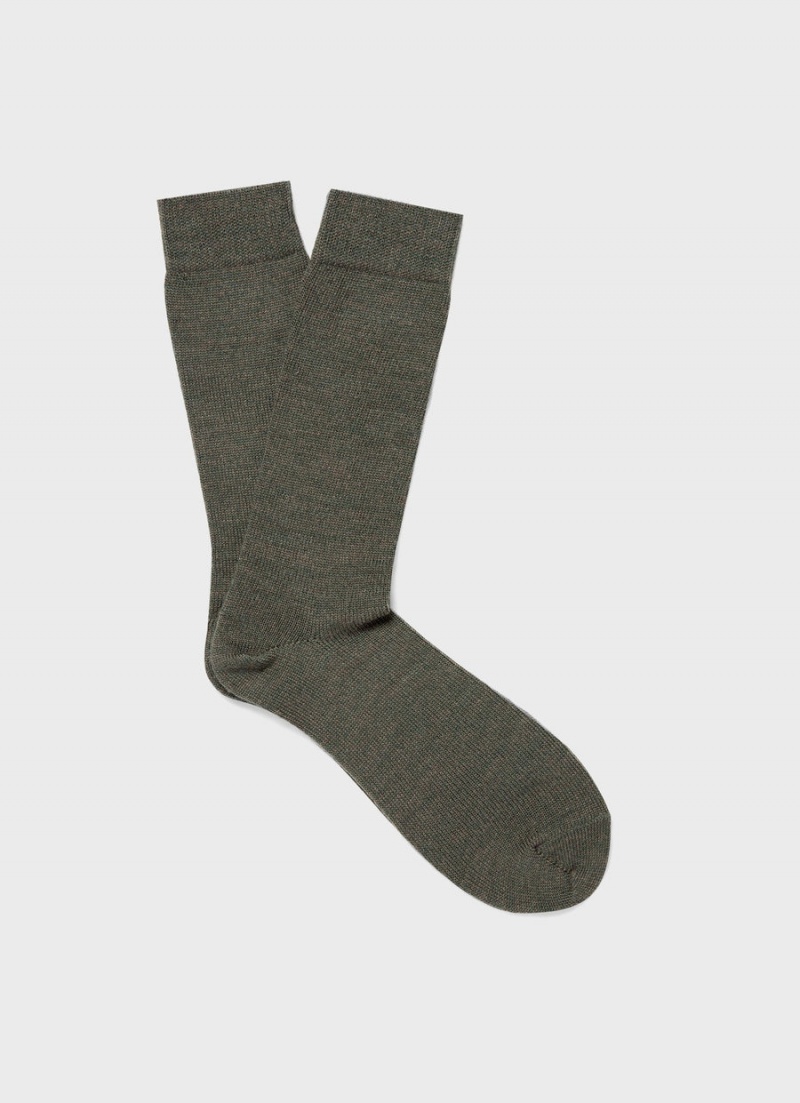 Green Sunspel Merino Wool Socks | 61034-UKYT | USA